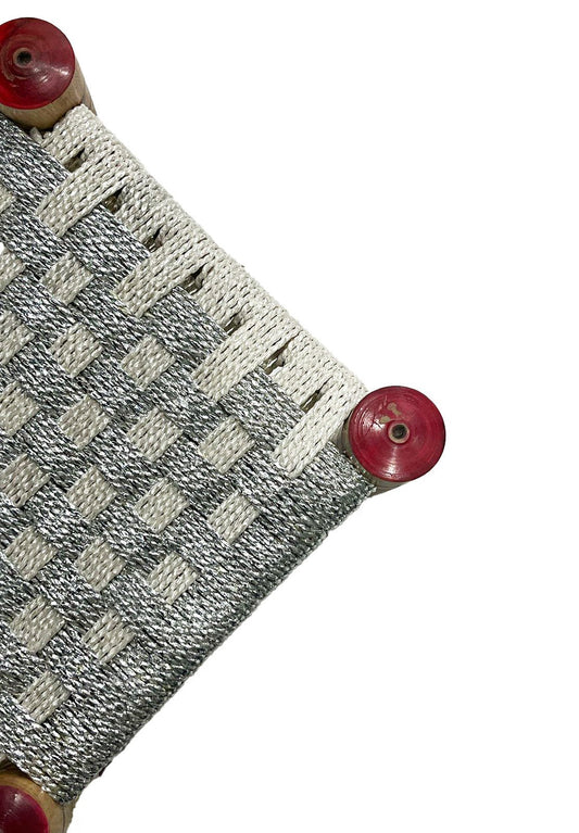 Milky White & Silver Peerhi - 1